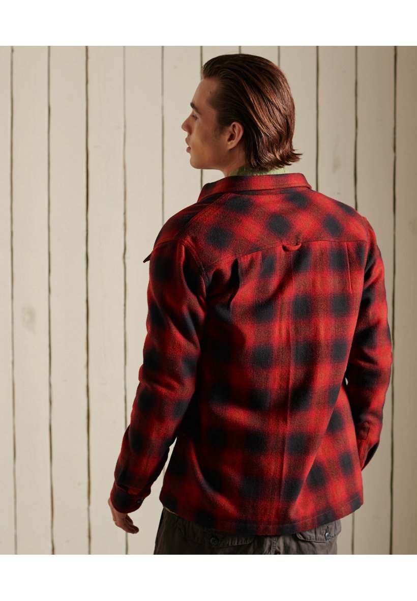 Superdry Wool Miller Overshirt, Red