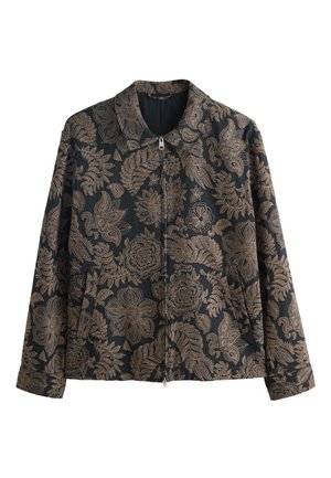 Next, REGULAR FIT - FLORAL PATTERNED ZIP THROUGH JACKET . - Ľahká bunda - black