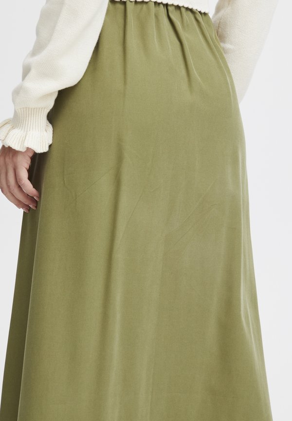 IRLEONO - A-line skirt - olive branch3