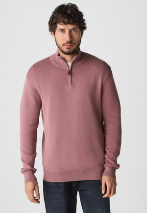 ZIP NECK REGULAR FIT - Jumper - dusky pink