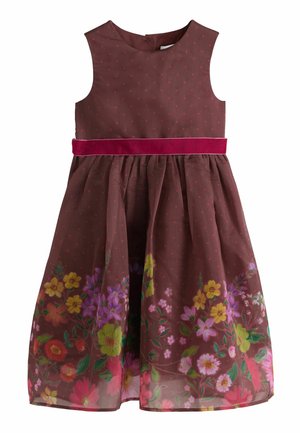 Next REGULAR FIT - FLORAL PROM DRESS . - Denné šaty - chocolate brown