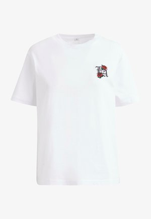 Mister Tee, MISTER TEE LOS ANGELES ROSES EMB TEE, biały
