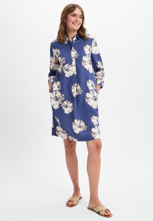 Shirt dress - blau ecru