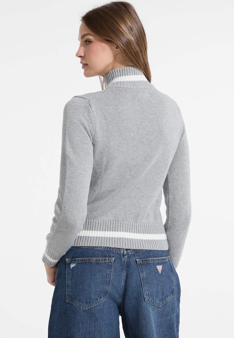 Guess Jeans MIT DURCHGEHENDEM REISSVERSCHLUSS LOGO Strickjacke