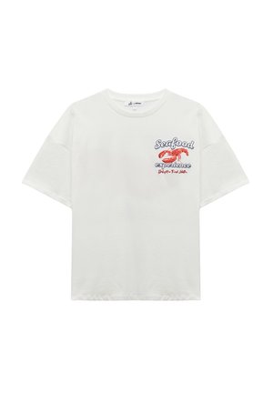 Print T-shirt - beige