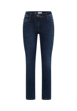 Cecil, MID WAIST STRAIGHT LEG JEANS IM CASUAL FIT - Jean slim - dark blue wash
