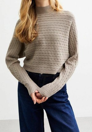 Striktrøje - beige