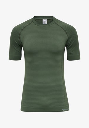 HMLSTROKE SEAMLESS - T-shirt basic - thyme