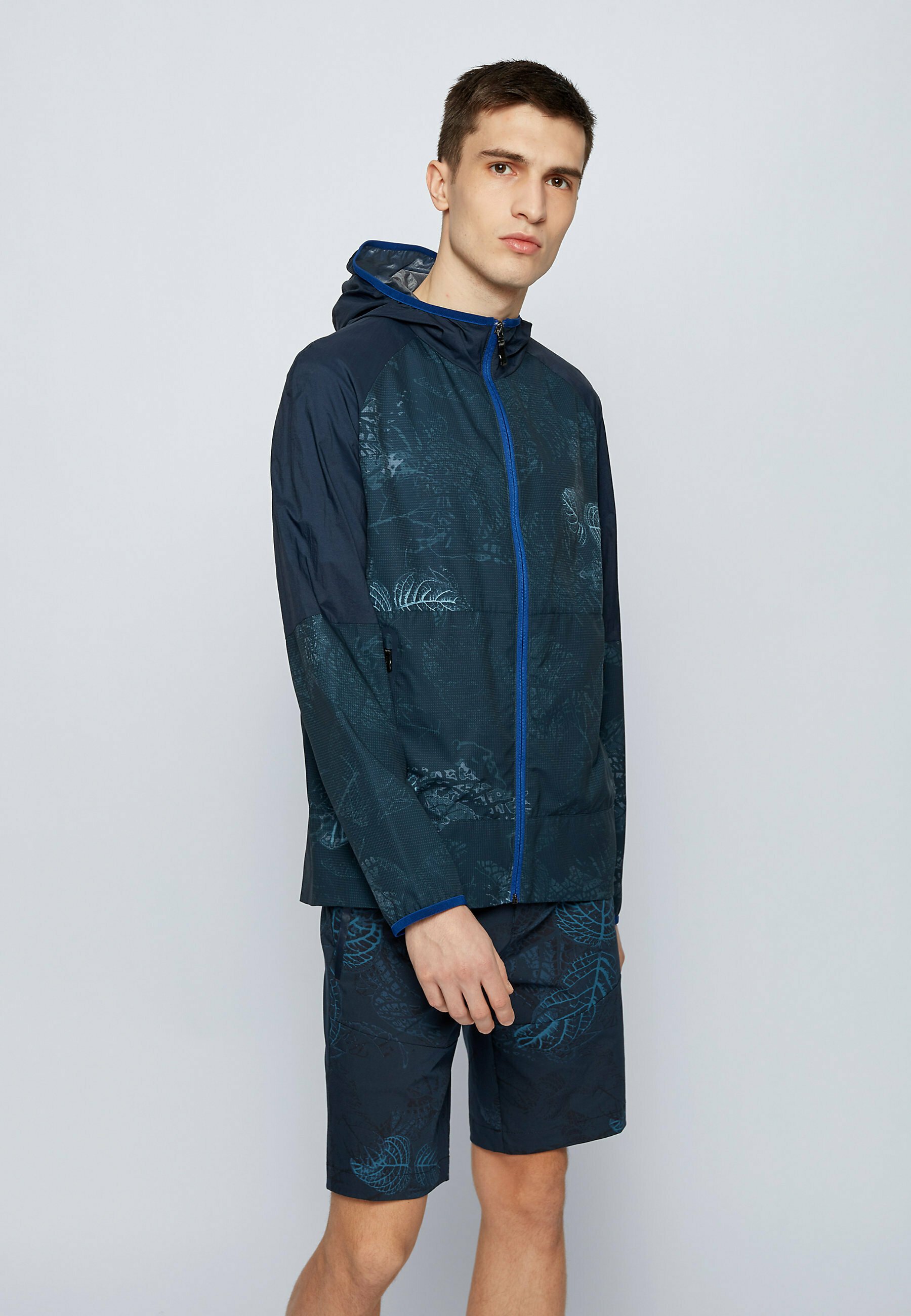 patterned waterproof jacket