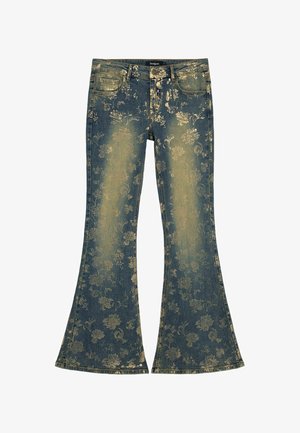 Desigual, PRINTED FLARE JEANS - Vaqueros a campana - blue