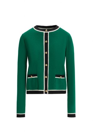 MATERIALE - Gilet - verde nero panna