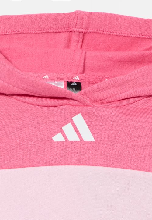 adidas JUNIOR GIRL 3 STRIPES TIBERIO SET - Chándal - pink fusion/white/clear pink — photo 4