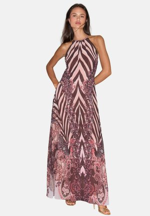 Lipsy, REGULAR FIT - FLORAL MIRRORED PRINT HALTER NECK MAXI DRESS - Maxikjoler - brown