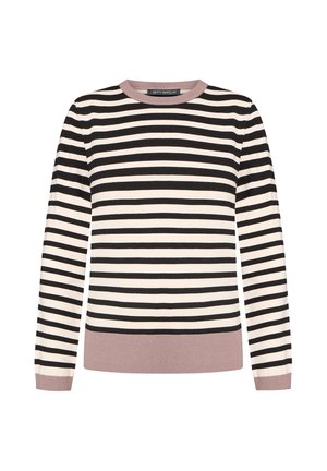 Betty Barclay, BETTY BARCLAY MIT RUNDHALSAUSSCHNITT FEINSTRICKPULLOVER - Trui - patch black taupe