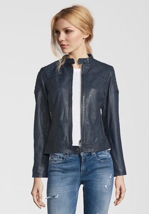 7eleven TALLY - Leather jacket - blue