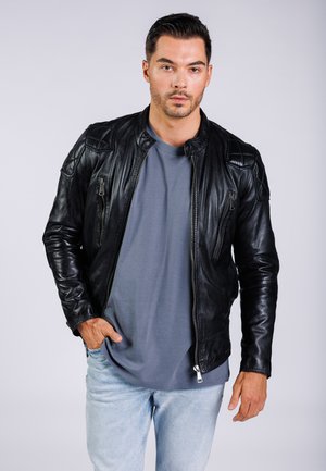 Freaky Nation OVERFLIGHT - Leather jacket - black