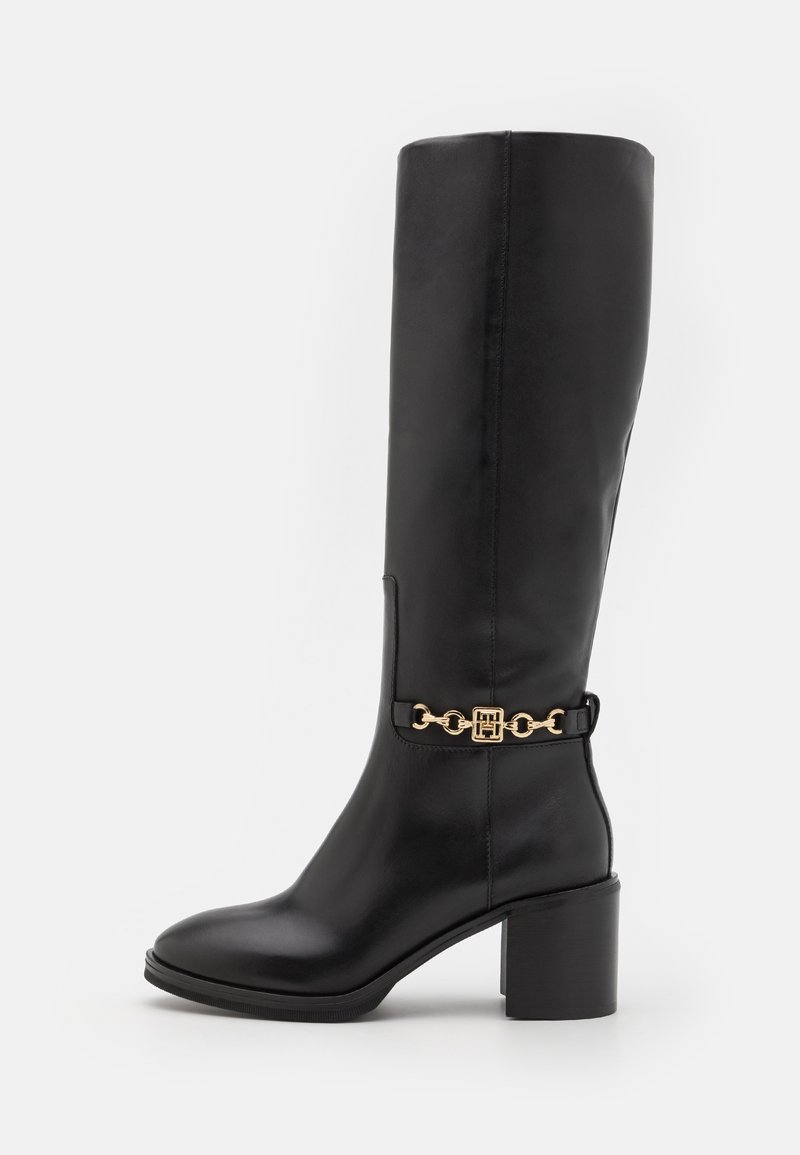 Tommy Hilfiger CHAIN LONG BOOT - Høje støvler/ Støvler - black