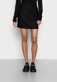 Tommy Hilfiger BLENDBUTTONS SHORT SKIRT - Minissaia - black