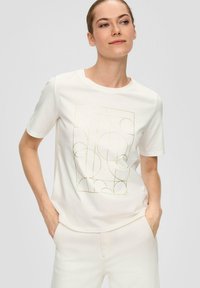 s.Oliver BLACK LABEL T-Shirt print - ecru