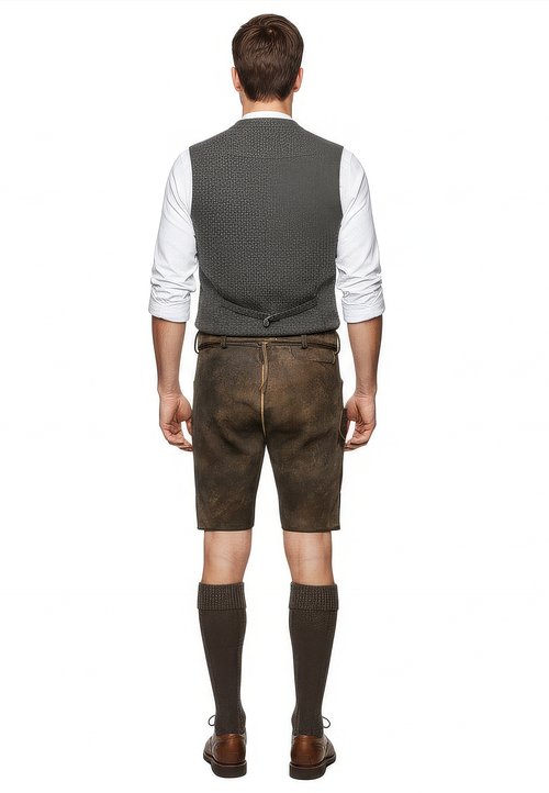 Stockerpoint MIT GÜRTEL THOMAS2 - Lederhose - Nuss Geäscht/braun