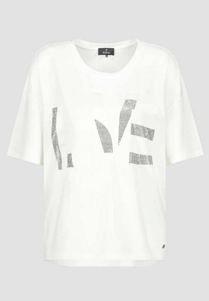 Monari MIT STRASS SCHRIFT  (408542) - Print T-shirt - off white