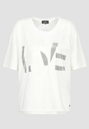 Monari MIT STRASS SCHRIFT  (408542) - Camiseta estampada - off white