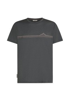 icebreaker, M M 150 TECH L SS T RANGE - Printtipaita - obsidian