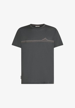 icebreaker, M M 150 TECH L SS T RANGE - Printtipaita - obsidian