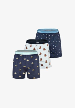 Happy Shorts, 3 PACK - Boxer - hearts bear on stripes bus