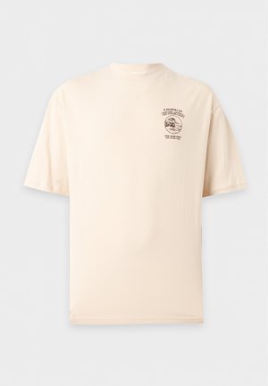 YOURTURN, UNISEX REVELATION BACK REGULAR FIT - Triko s potiskem - oatmeal