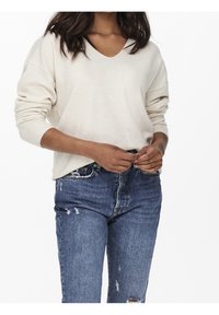 ONLY Stickad tröja - off-white