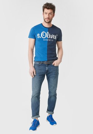 MIT ZIERNAHT - Belt - smoky blue