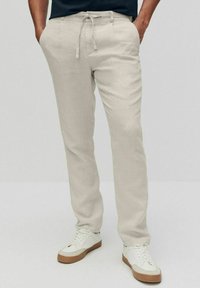 BONDELID - NOAH LINEN - Trousers - light beige Thumbnail Image 1