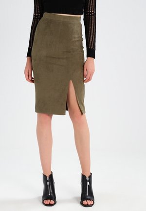 Missguided Pouzdrová sukně - khaki