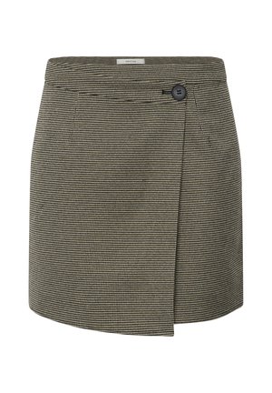 Gestuz, GZCASIA HW SKIRT - Zavinovacia sukňa - black and white houndstooth