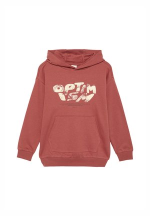 MIT FRONTPRINT - Sweat à capuche - rubinrot