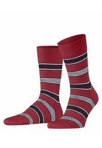FALKE Marina Stripe - Calze - scarlet