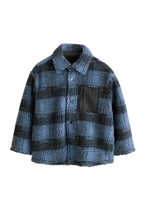 Next, BORG FLEECE SHACKET - Fleece jacket - blue check