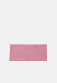 Rosa bomullshårband med en slät textur, rektangulär form och sömlös design. Inga synliga mönster eller hårdvarudetaljer.