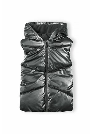 LONG PUFFER WITH HOOD - Vest - dark grey