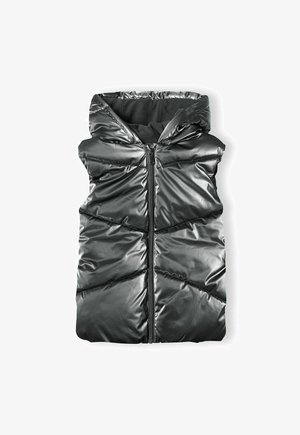 LONG PUFFER WITH HOOD - Liemenė - dark grey