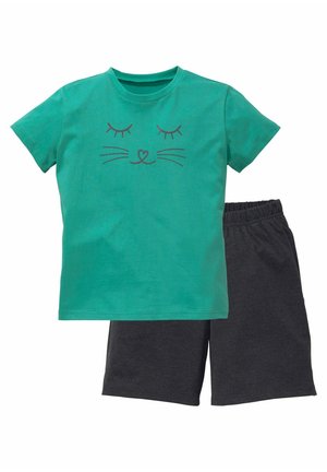 Vivance Nachtwäsche Set - türkis-anthrazit-meliert
