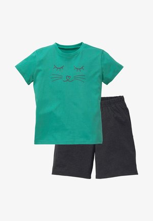 Vivance Nachtwäsche Set - türkis-anthrazit-meliert