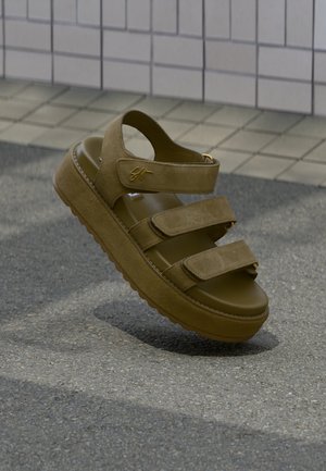 Steve Madden BIGGERMONA - Plateausandalette - khaki