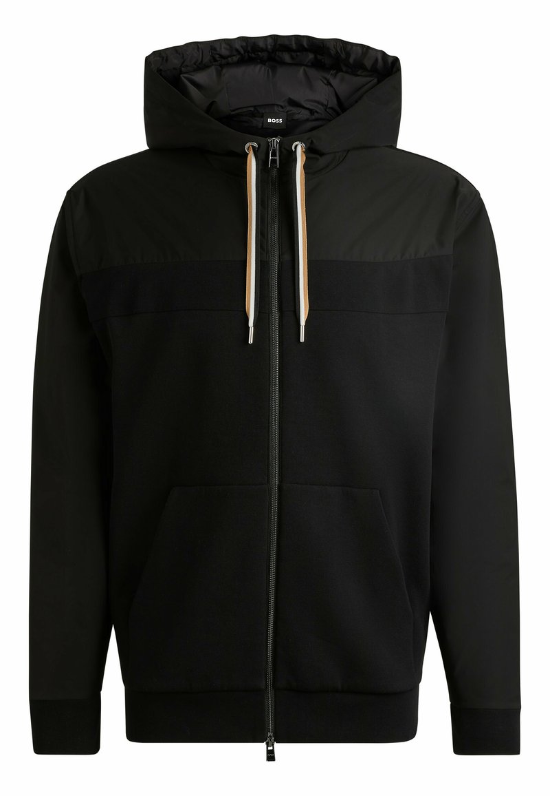 Boss Sweater met rits zwart