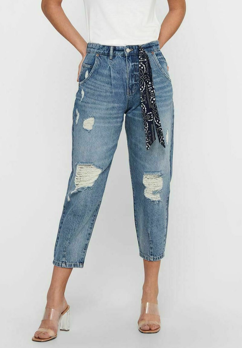 ONLY STRAIGHT FIT ONLVERNA LIFE VIN BALLOON - Jeans a sigaretta - medium  blue denim/blu - Zalando.it