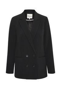 Blazer doppiopetto nero con rever a scollatura, due tasche frontali e quattro bottoni, taglia 36, del marchio My Essential Wardrobe.