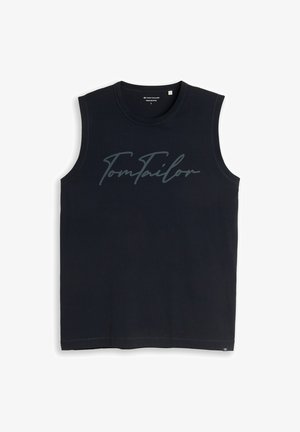 TOM TAILOR, TOM TAILOR T-SHIRT TANKTOP MIT LOGO-PRINT - Top - sky captain blue