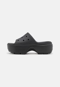 STOMP SLIDE UNISEX - Slip-ins med hög sula - black