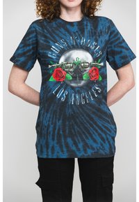 Paradiso Clothing GUNS N' ROSES LOS ANGELES DIP DYE GRAPHIC UNISEX  - Print T-shirt - black